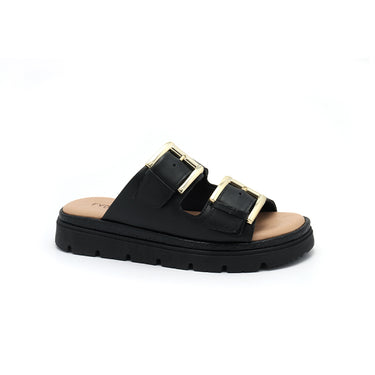 FYOR Flat Sandal #color_black