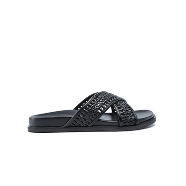 FYOR Flat Sandal #color_black