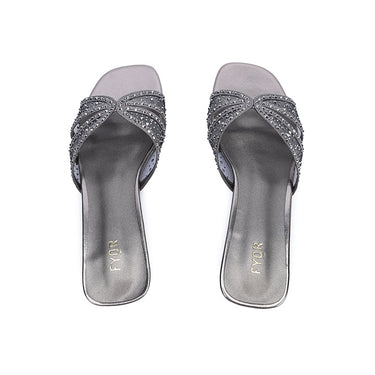FYOR Flat Sandal #color_gunmetal