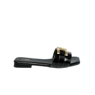 FYOR Flat Sandal #color_black