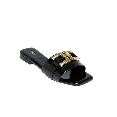 FYOR Flat Sandal #color_black