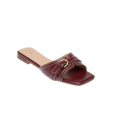 FYOR Flat Sandal #color_burgundy