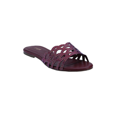 BCR 007 Flat Sandal #color_maroon