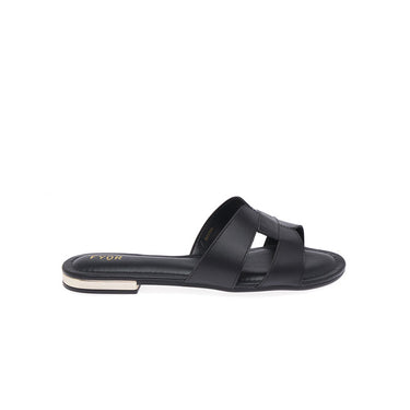 FYOR Flat Sandal #color_black