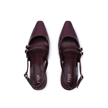 FYOR Flat Sandal #color_burgundy