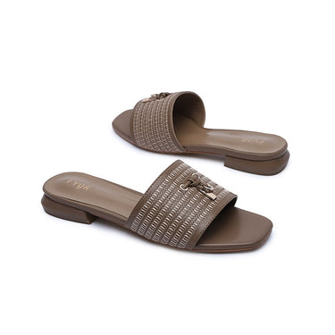 FYOR Flat Sandal #color_khaki