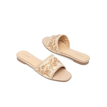 FYOR Flat Sandal #color_beige
