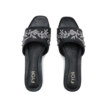 FYOR Flat Sandal #color_black
