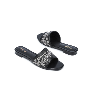 FYOR Flat Sandal #color_black