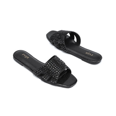 Fyor MY 333 Flat sandal #color_black