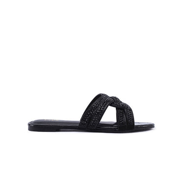 FYOR Flat Sandal #color_black