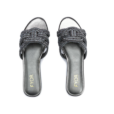 FYOR Flat Sandal #color_gunmetal