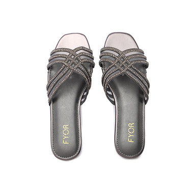 FYOR Flat Sandal #color_gunmetal