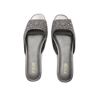 FYOR Flat Sandal #color_gunmetal