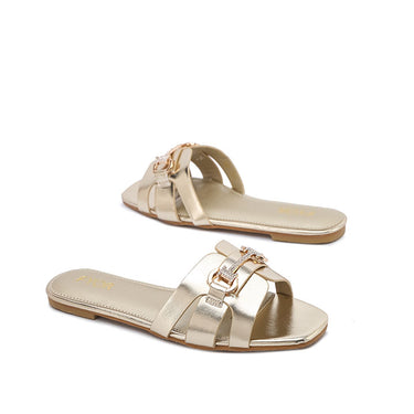FYOR Flat Sandal #color_gold