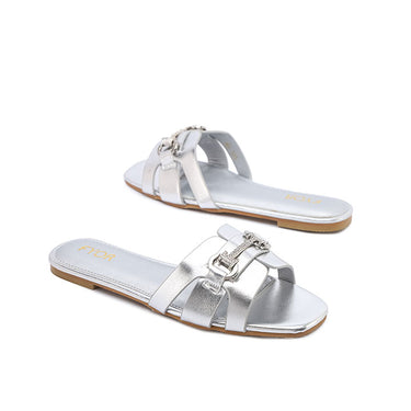 FYOR Flat Sandal #color_silver
