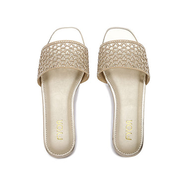 FYOR Flat Sandal #color_gold