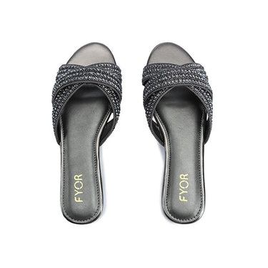 FYOR Flat Sandal #color_gunmetal