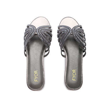 FYOR Flat Sandal #color_gunmetal