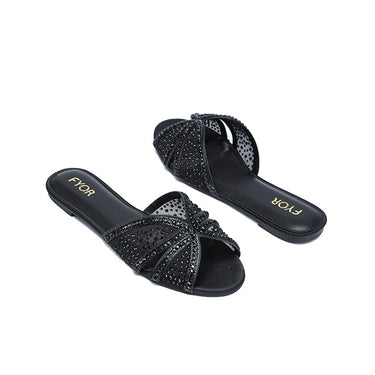 FYOR Flat Sandal #color_black