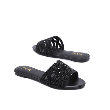 FYOR Flat Sandal #color_black