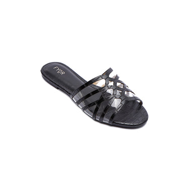 FYOR Flat Sandal #color_black