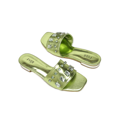 FYOR Flat Sandal #color_green