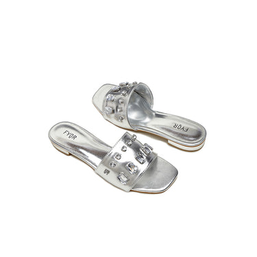 FYOR Flat Sandal #color_silver