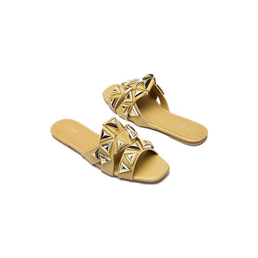 Fyor MY 250 Flat sandal #color_mustard