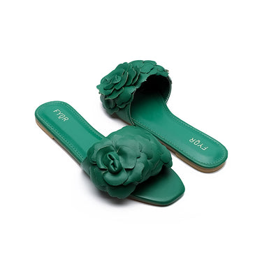 Fyor MY 222 Flat sandal #color_green