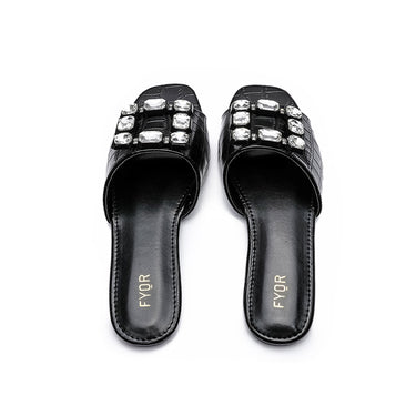 Fyor MY 223 Flat sandal #color_black