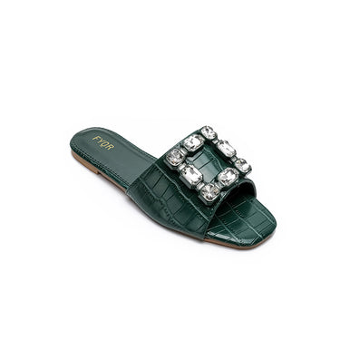 Fyor MY 223 Flat sandal #color_green
