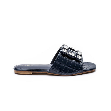 Fyor MY 223 Flat sandal #color_navy-blue