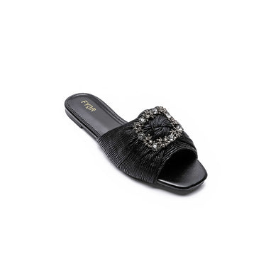 Fyor MY 224 Flat sandal #color_black