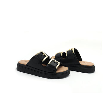 FYOR Flat Sandal #color_black