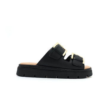FYOR Flat Sandal #color_black