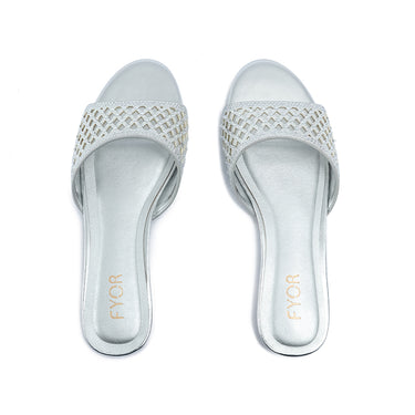 FYOR Flat Sandal #color_silver