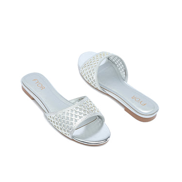 FYOR Flat Sandal #color_silver