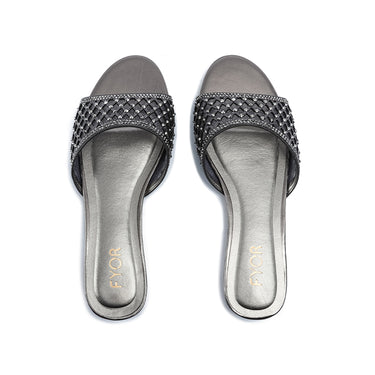 FYOR Flat Sandal #color_gunmetal