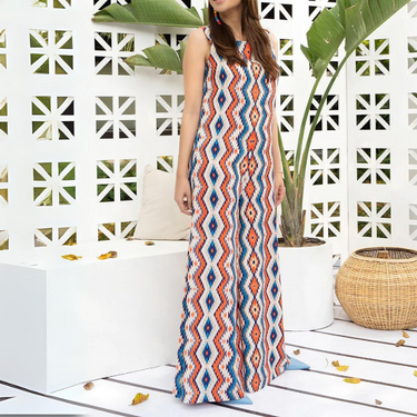 Sleeveless Zigzag Wonder JumpSuit JU5717