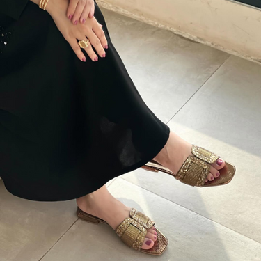 FYOR Flat Sandal #color_bronze