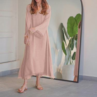 Fringed Solid Coord Set for women J7085