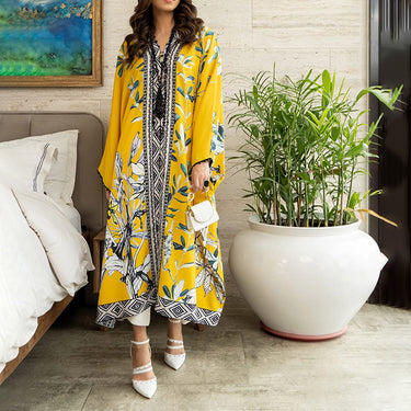 Luminous Botanical Kaftan Dress for women J6063