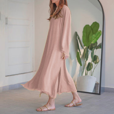 Fringed Solid Coord Set for women J7085