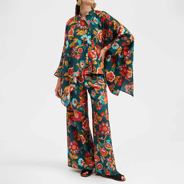 Deep Floral Ensemble Coord Set for women J6062