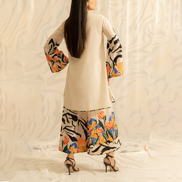 Abstract Floral Ensemble Coord Set for women J6061