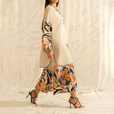 Abstract Floral Ensemble Coord Set for women J6061