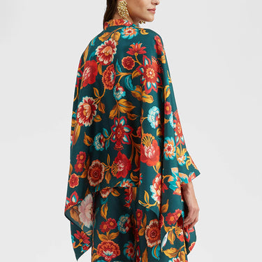 Deep Floral Ensemble Coord Set for women J6062