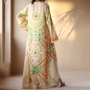 Geometric Print Long Dress for women J6085