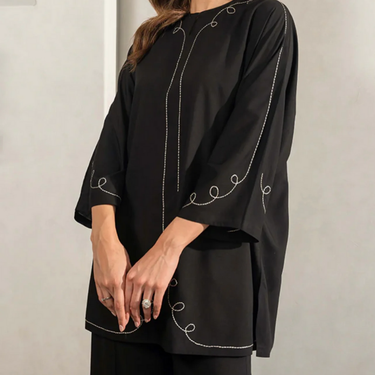 Embroidered Kimono Coord Set for Women J7063